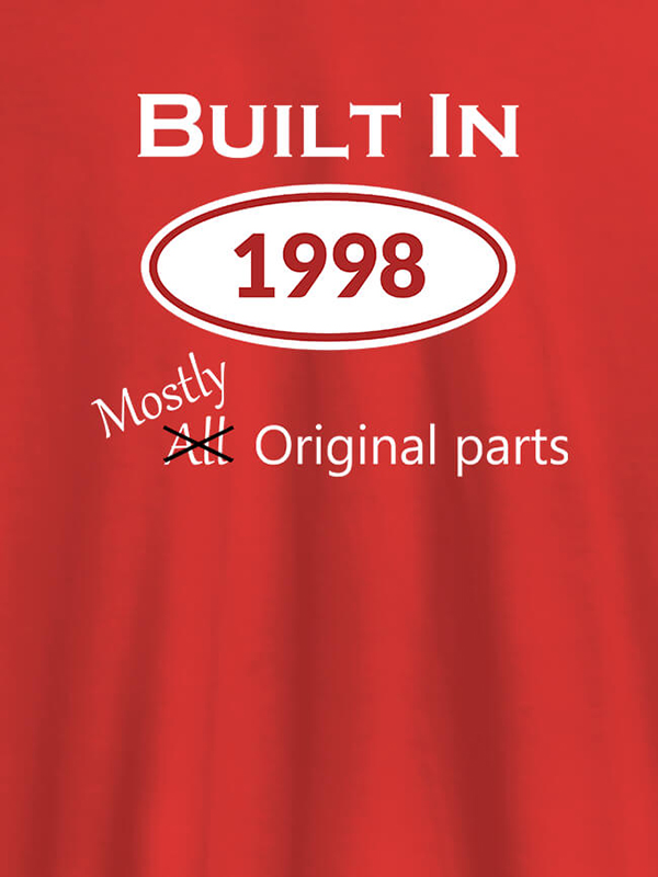 Custom Built In Year Mostly Original Personalised Womens T Shirt