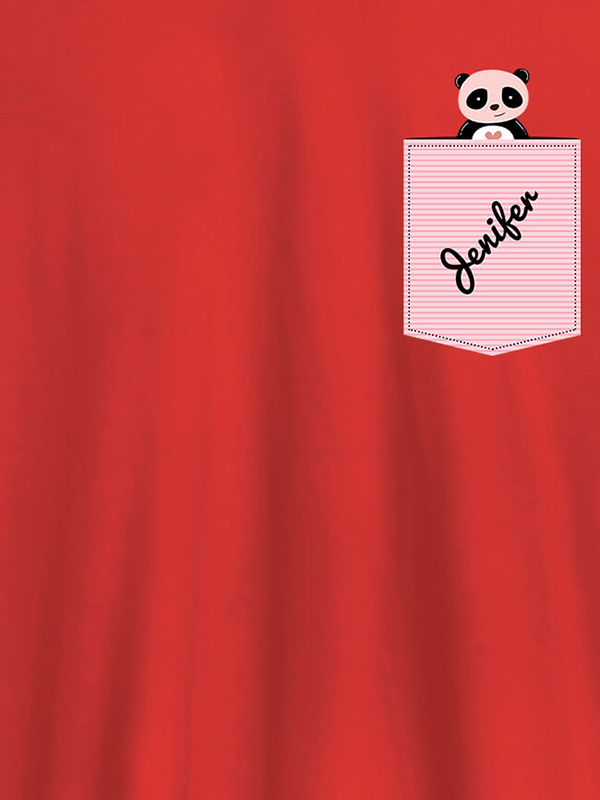 Custom Personalised Womens T Shirt With Name Teddy Design