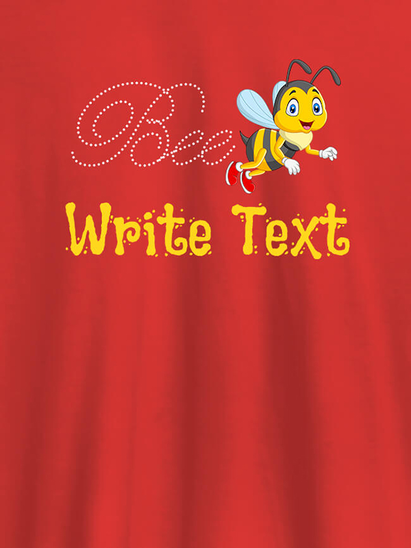 Custom Bee with Your Text On Customized Tshirt for Women