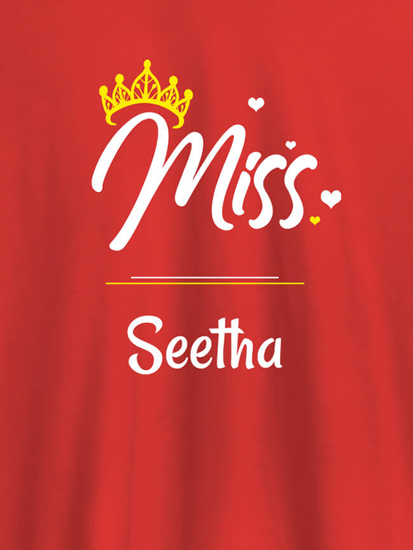 Custom Miss with Your Name On Customized Women Tees