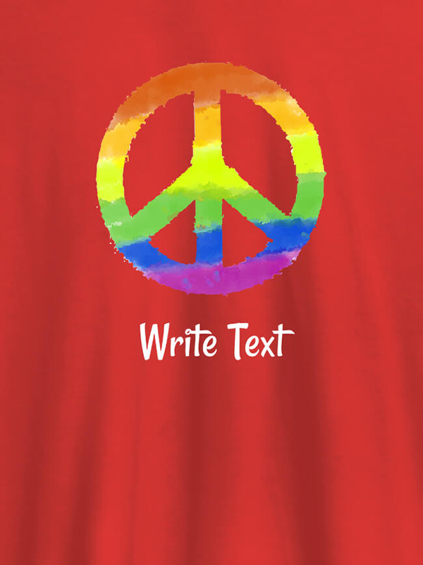Custom Peace with Your Name On Customized Womens T-Shirt