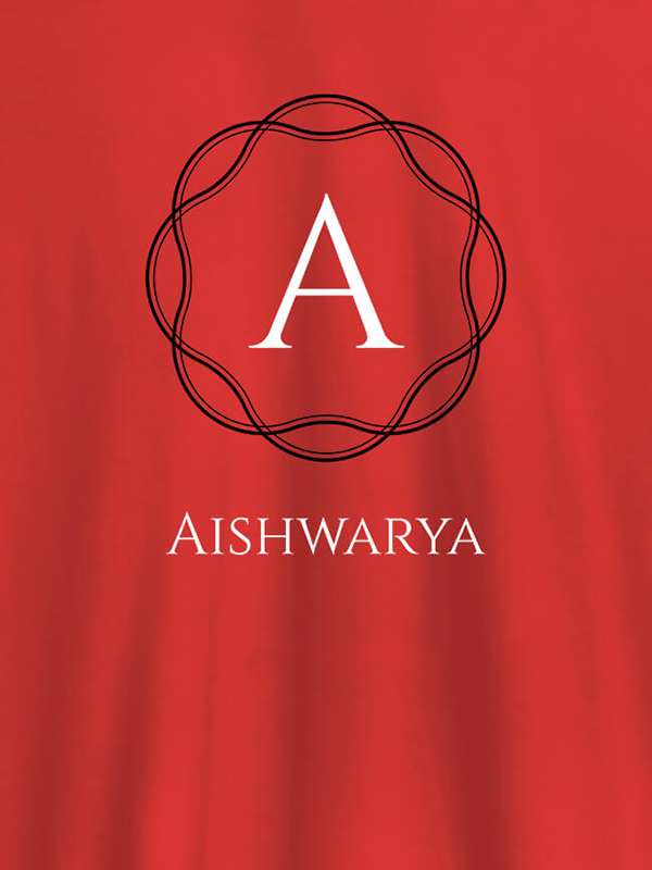 Custom Wave Design with Initial and Your Name On T-shirts For Women with Name, Text and Photo