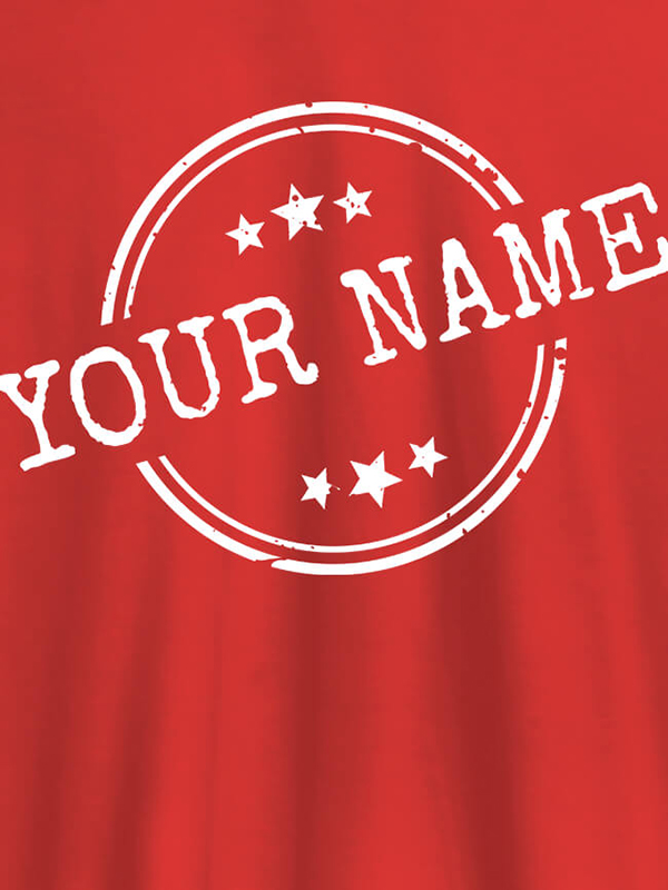 Custom Stamp with Stars Theme and Your Name On Customized Women T-Shirt