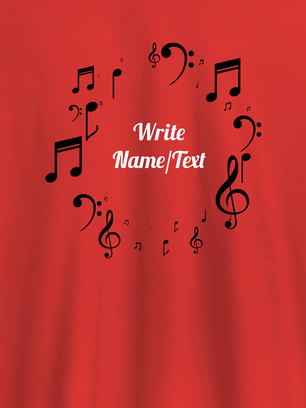 Custom Musical Symbols with Your Name On T-shirts For Women with Name, Text and Photo