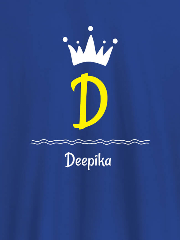 Custom Queen with Initial and Name On T-shirts For Women with Name, Text and Photo