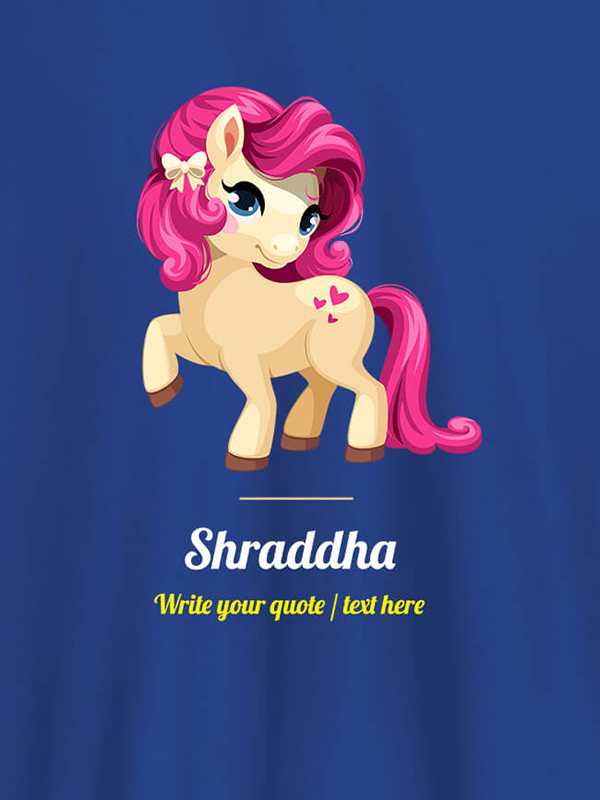 Custom Female Horse with Your Name On Personalized T-Shirt for Women