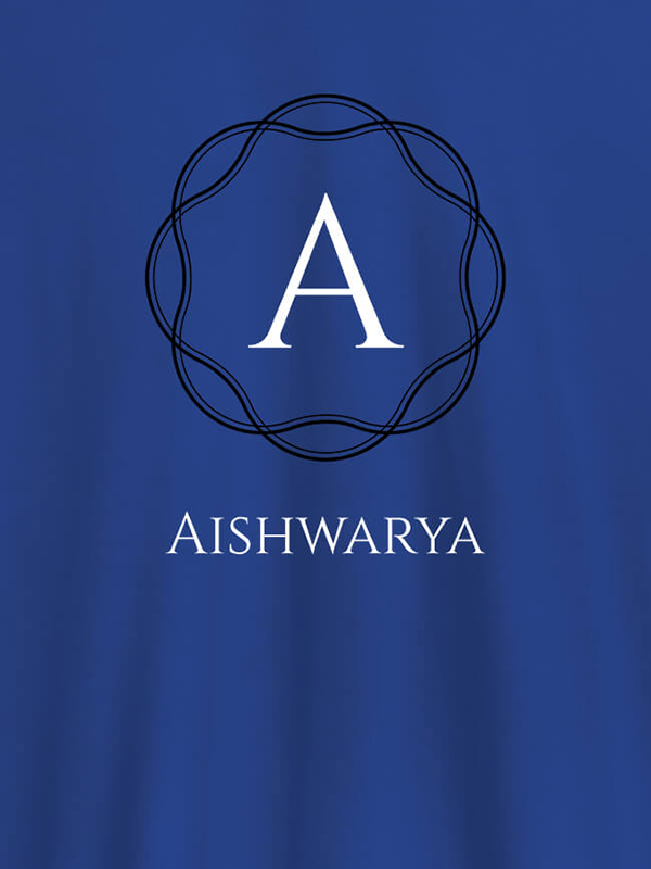 Custom Wave Design with Initial and Your Name On T-shirts For Women with Name, Text and Photo