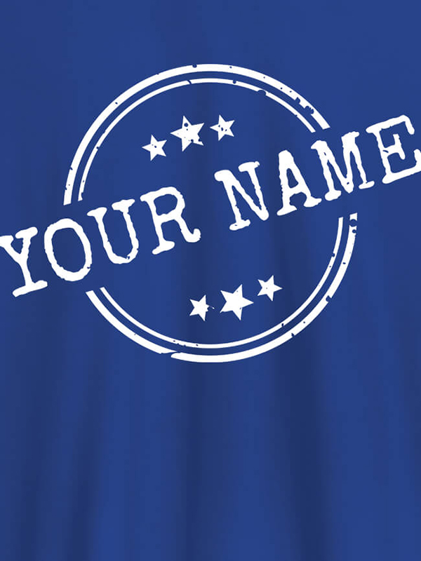 Custom Stamp with Stars Theme and Your Name On Customized Women T-Shirt