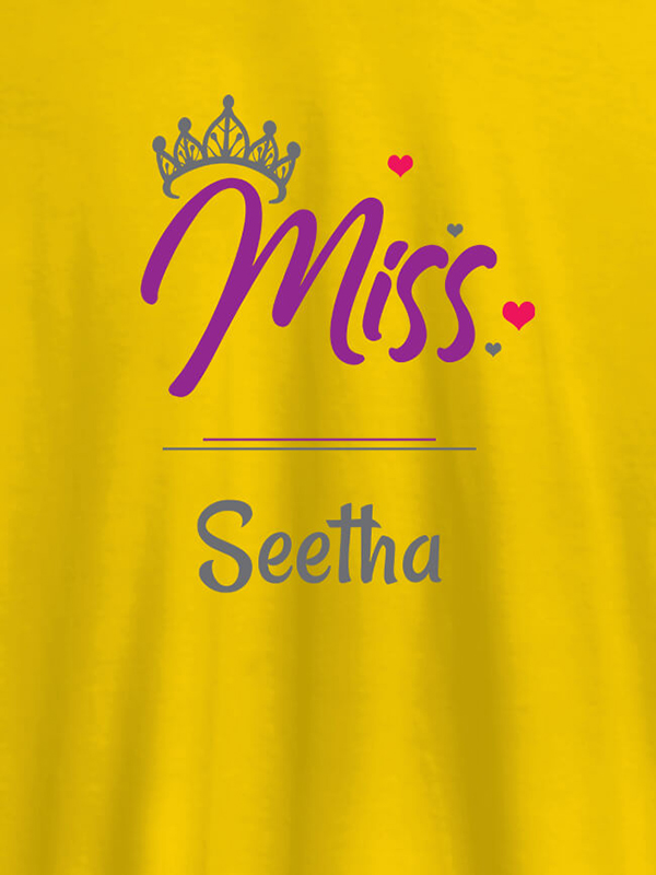 Custom Miss with Your Name On Customized Women Tees