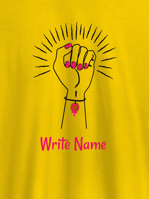 Custom Women Power with Your Name On Personalized Women Tshirt