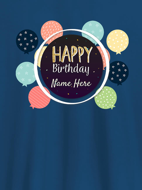 Custom Personalised Happy Birthday Womens T Shirt With Name