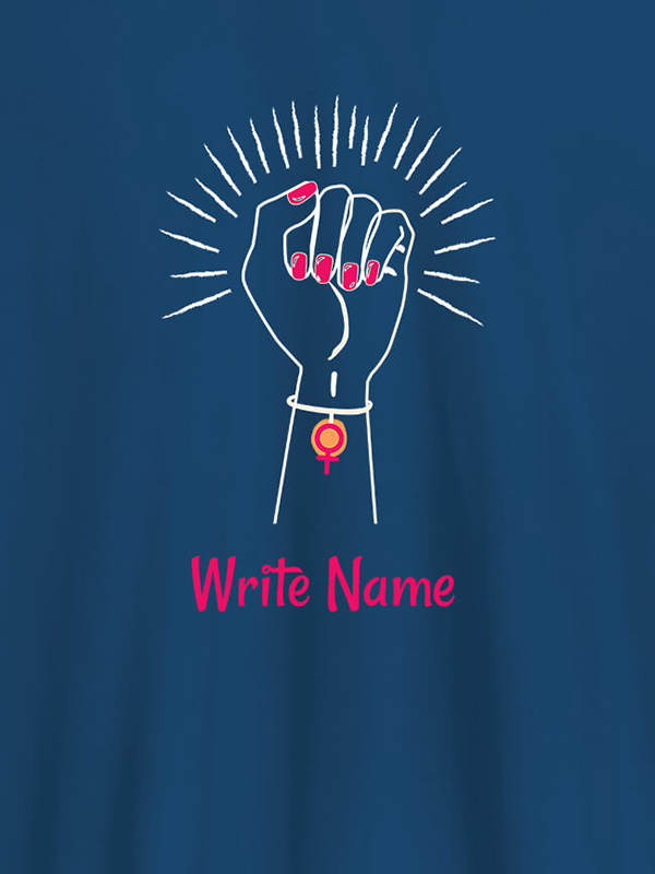 Custom Women Power with Your Name On Personalized Women Tshirt