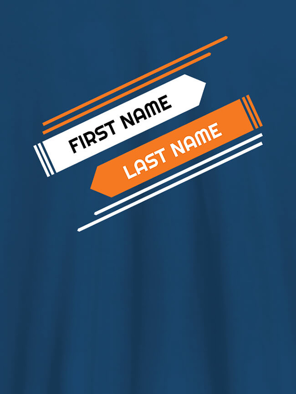 Custom First Name and Last Name On Customized Tshirt for Women