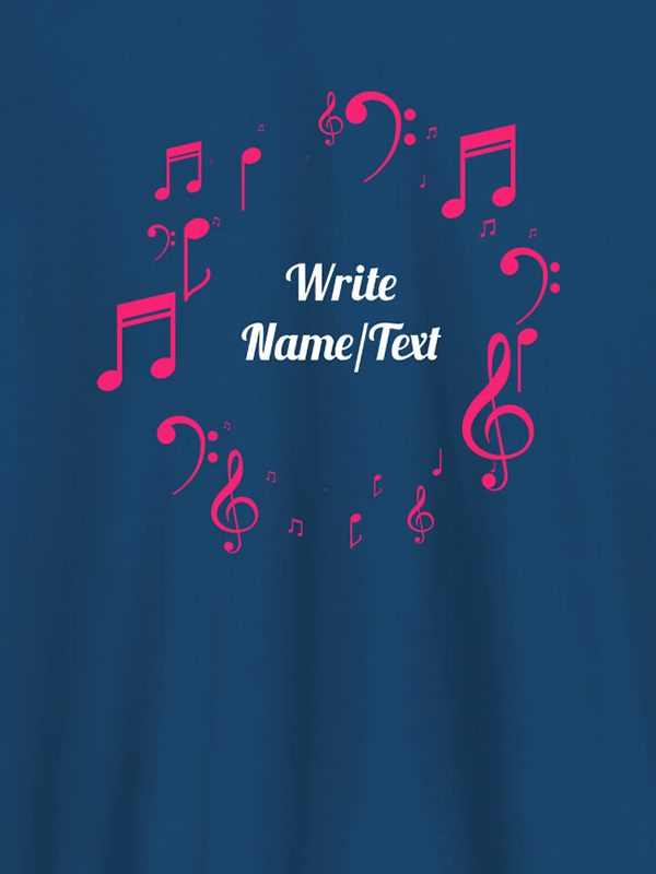 Custom Musical Symbols with Your Name On T-shirts For Women with Name, Text and Photo