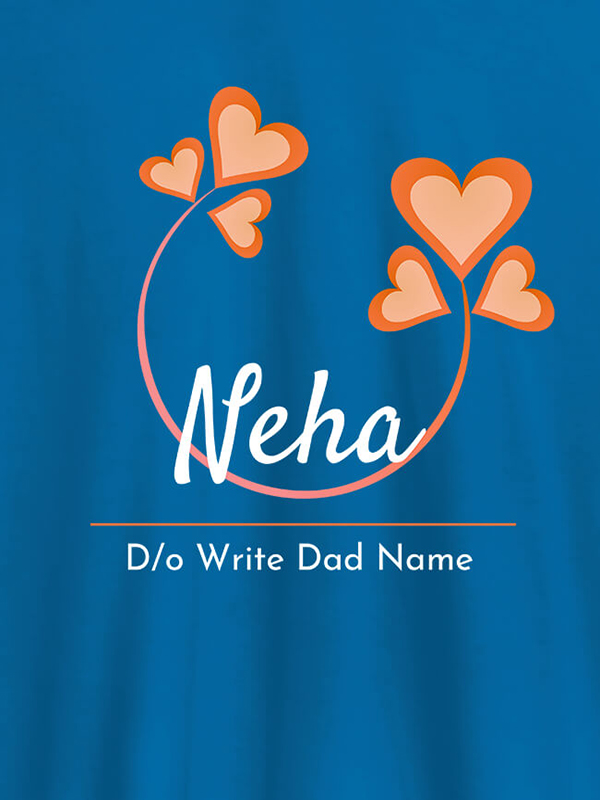 Custom Personalised Womens T Shirt With Your Dad Name