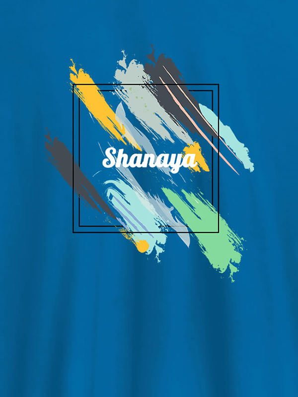 Custom Personalised Womens T Shirt Name With Abstract Design