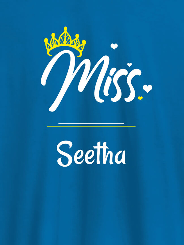 Custom Miss with Your Name On Customized Women Tees