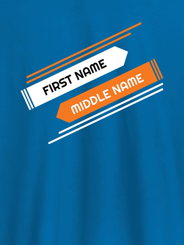 Custom First Name and Last Name On Customized Tshirt for Women