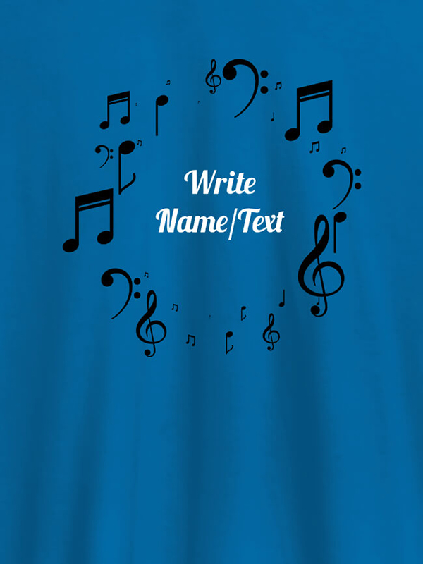 Custom Musical Symbols with Your Name On T-shirts For Women with Name, Text and Photo