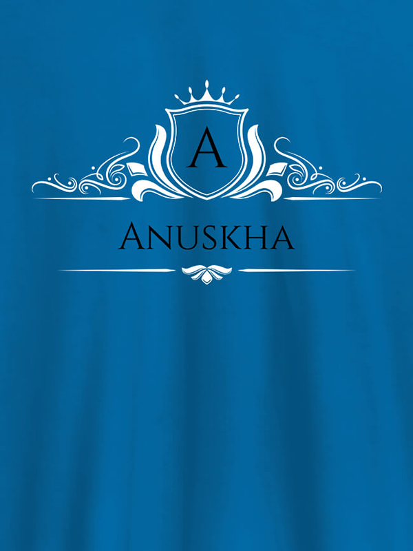 Custom Shield Design with Initial and Text On Customized Womens T-Shirt