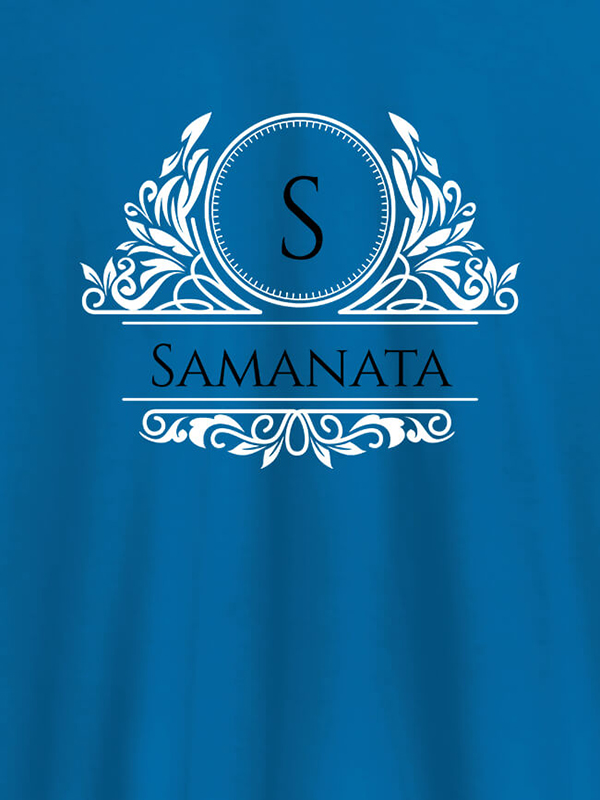 Custom Shield Design with Text and Initial On Customized Tshirt for Women