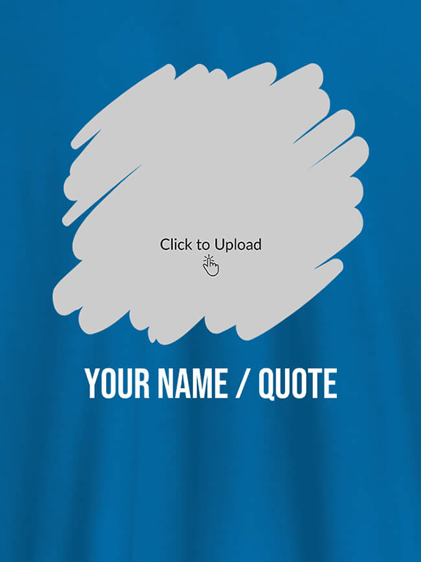 Custom Your Photo in Circle Grunge Shape On T-shirts For Women with Name, Text and Photo