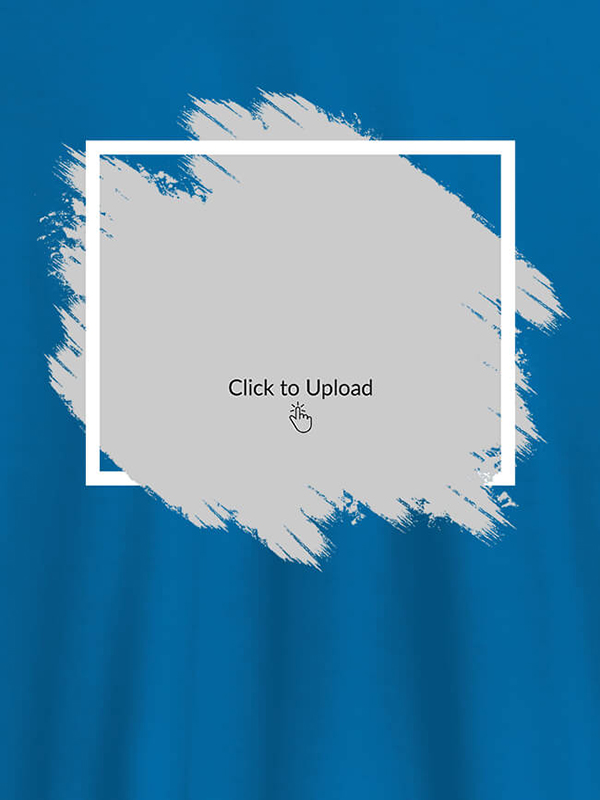 Custom Your Photo in Rectangle Grunge Shape On Customized Tshirt for Women