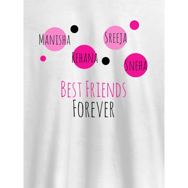 Best Friends Forever Personalised Womens T Shirt
