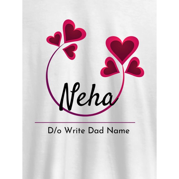 Personalised Womens T Shirt With Your Dad Name
