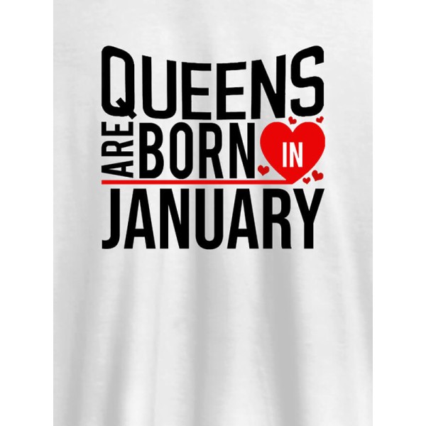 Queens Are Born In Personalised Womens T Shirt