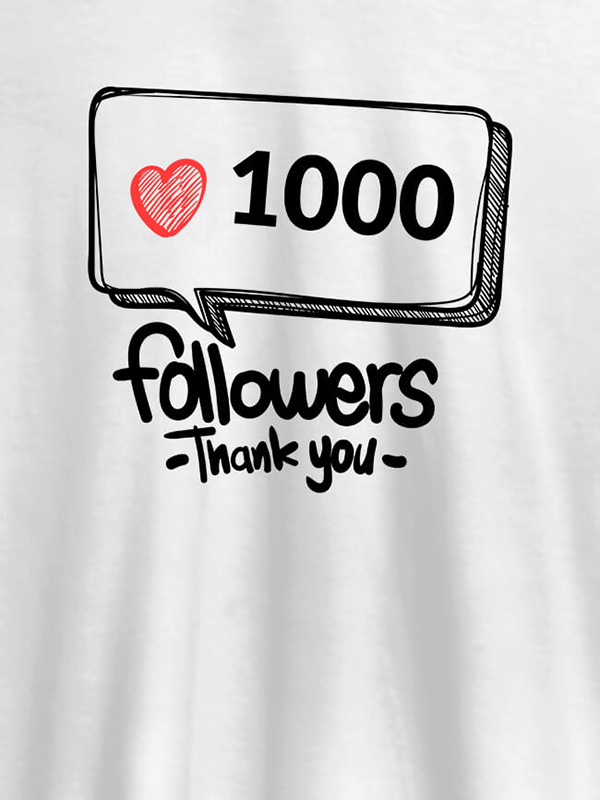 Custom Followers Thank Personalised Printed Womens T Shirt