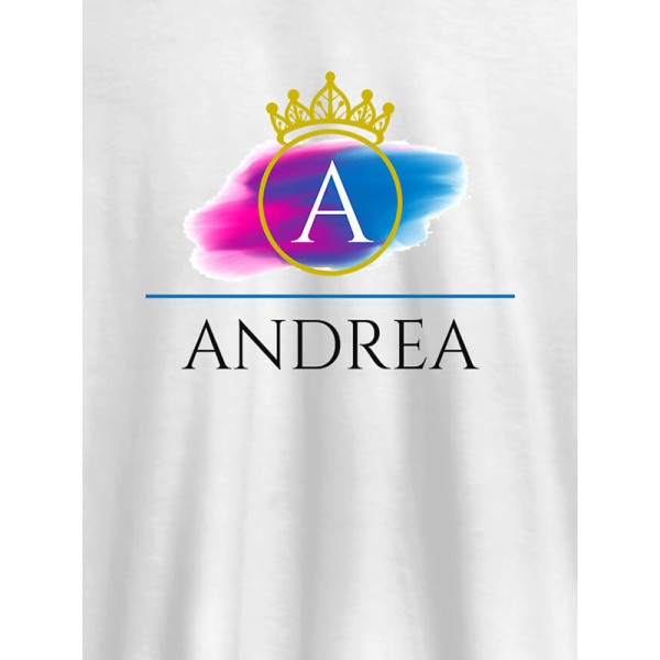 Personalised Womens T Shirt Initial On Crown