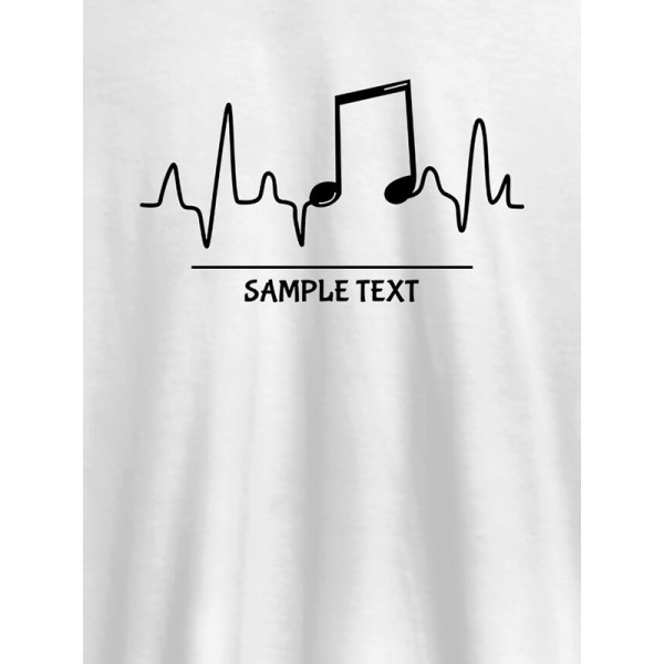 Musical Note Frequency Womens Personalised T Shirt