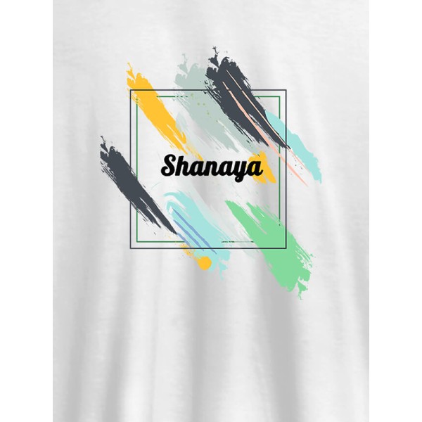 Personalised Womens T Shirt Name With Abstract Design