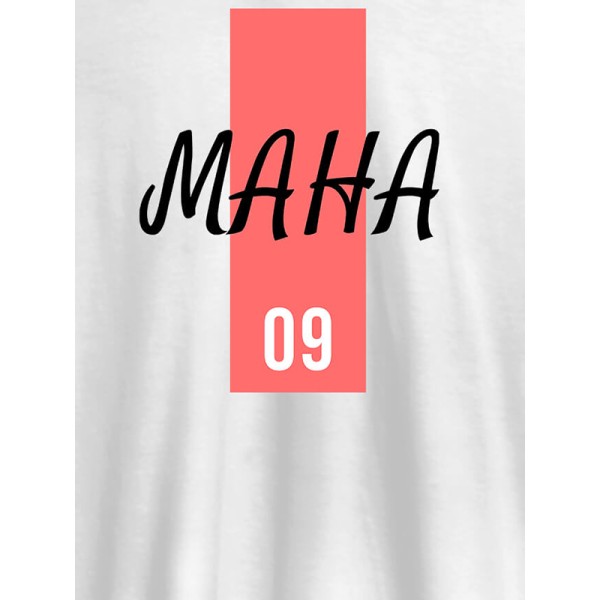 Personalised Women T Shirt With Name Number 09 Printed