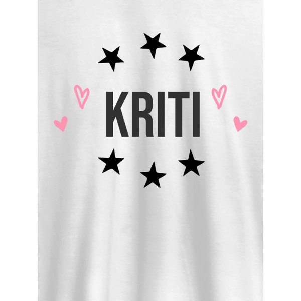 Personalised Womens T Shirt With Name And Stars