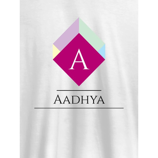 Personalised Womens T Shirt With Name Cubic Design