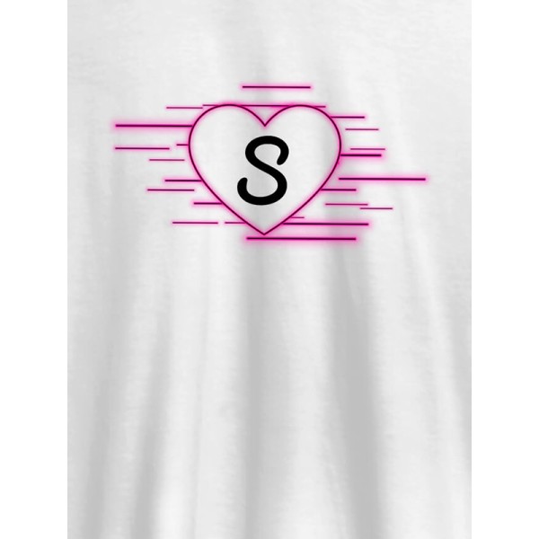 Love with Initial On Customized Women Tees