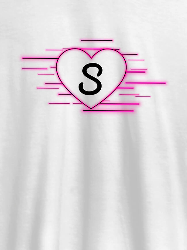 Custom Love with Initial On Customized Women Tees