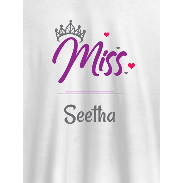 Miss with Your Name On Customized Women Tees