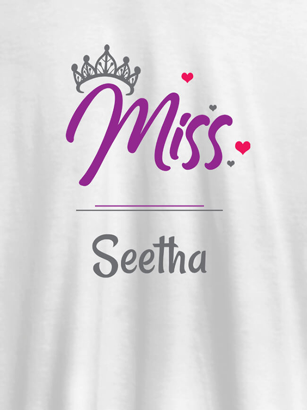 Custom Miss with Your Name On Customized Women Tees