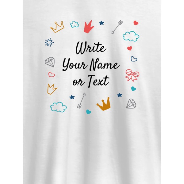 Multi Design with Your Name On Customized Womens T-Shirt