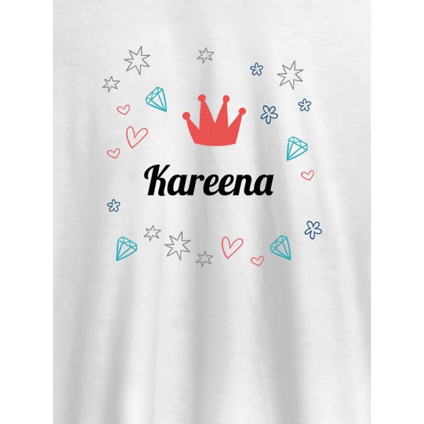 Crown Design with Your Name On Customized Tshirt for Women