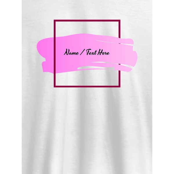 Paint Brush Theme with Name On T-shirts For Women with Name, Text and Photo