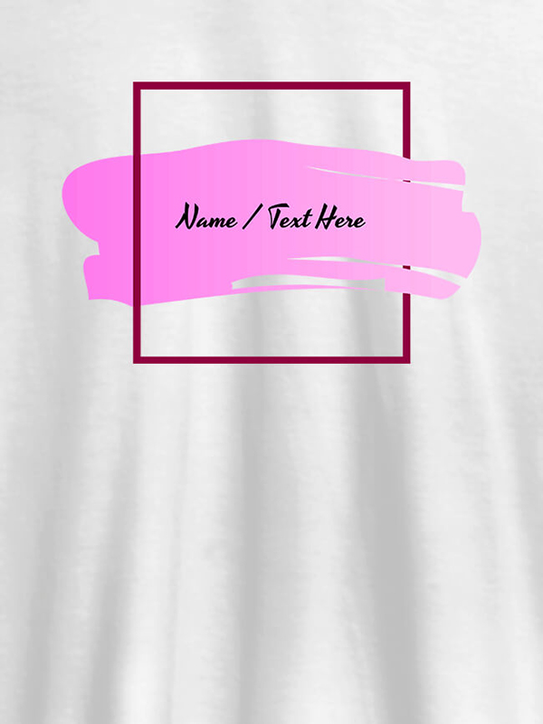 Custom Paint Brush Theme with Name On T-shirts For Women with Name, Text and Photo