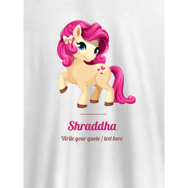 Female Horse with Your Name On Personalized T-Shirt for Women