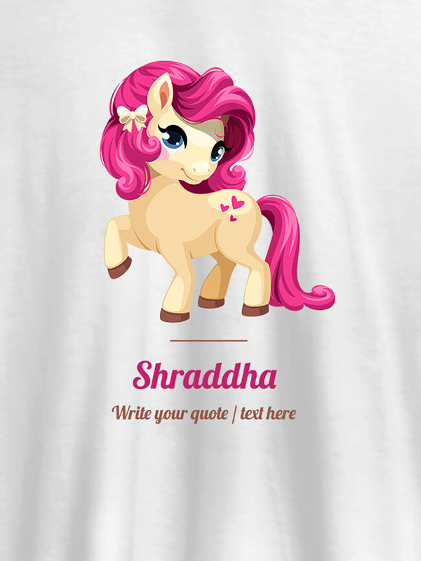 Custom Female Horse with Your Name On Personalized T-Shirt for Women