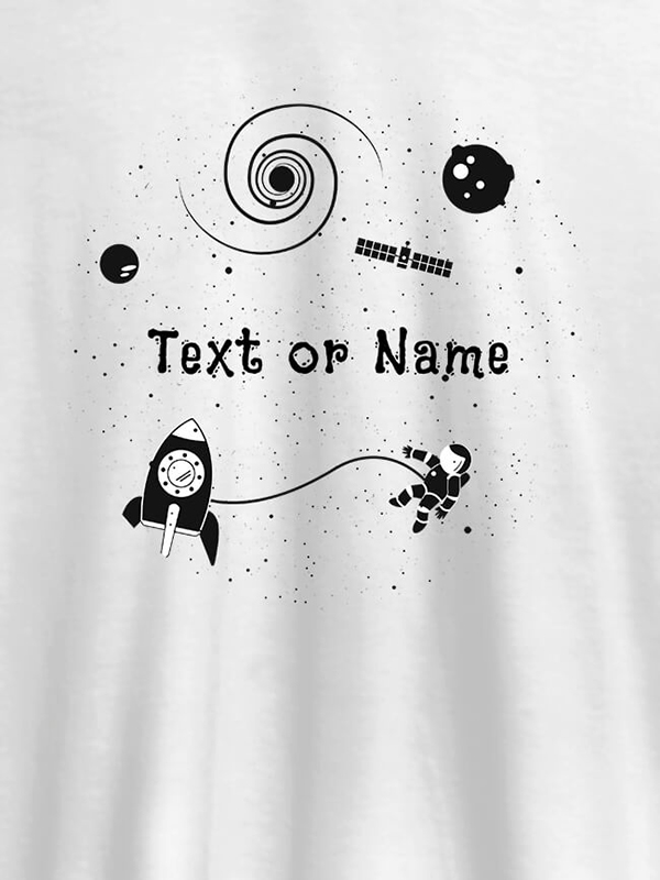 Custom Women Astronaut with Your Name On T-shirts For Women with Name, Text and Photo