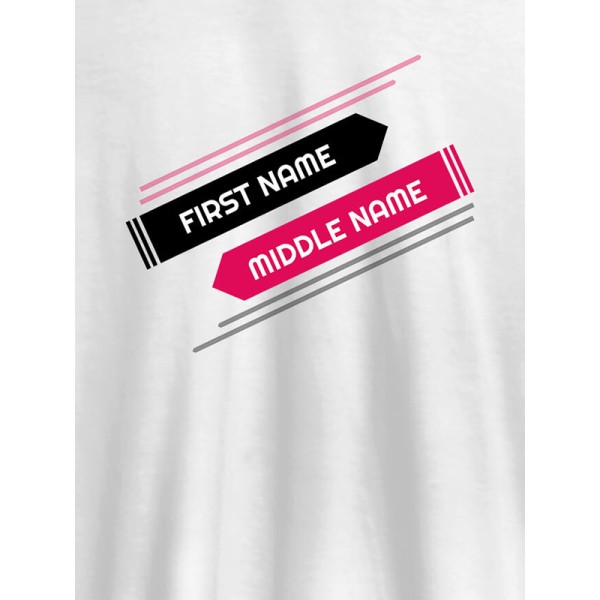 First Name and Last Name On Customized Tshirt for Women