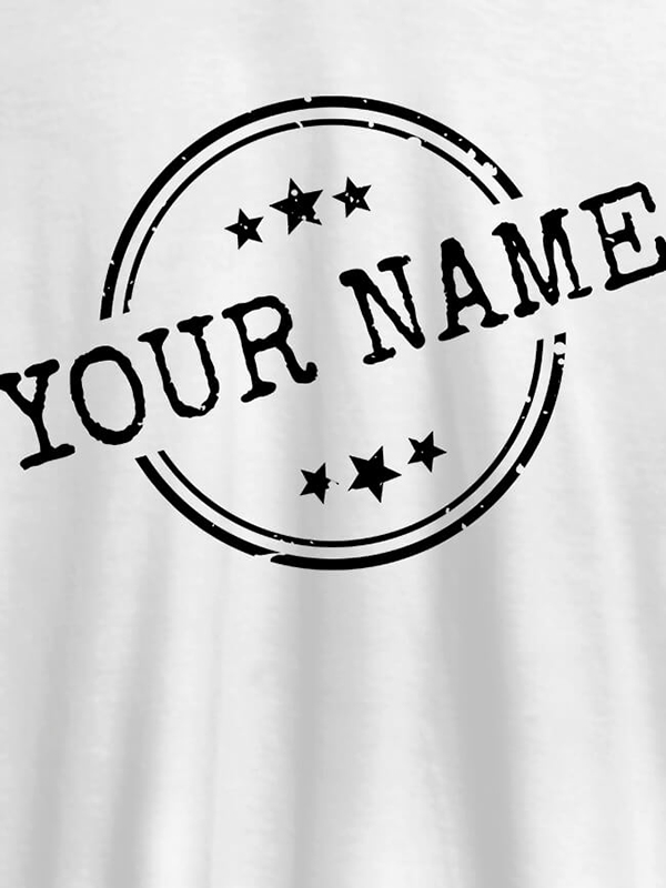 Custom Stamp with Stars Theme and Your Name On Customized Women T-Shirt